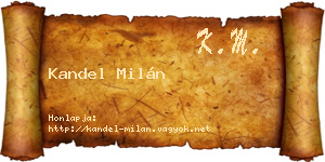 Kandel Milán névjegykártya